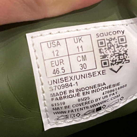 Saucony 586I Green Nubuck Shoes - Size 12 New! - Picture 4 of 4